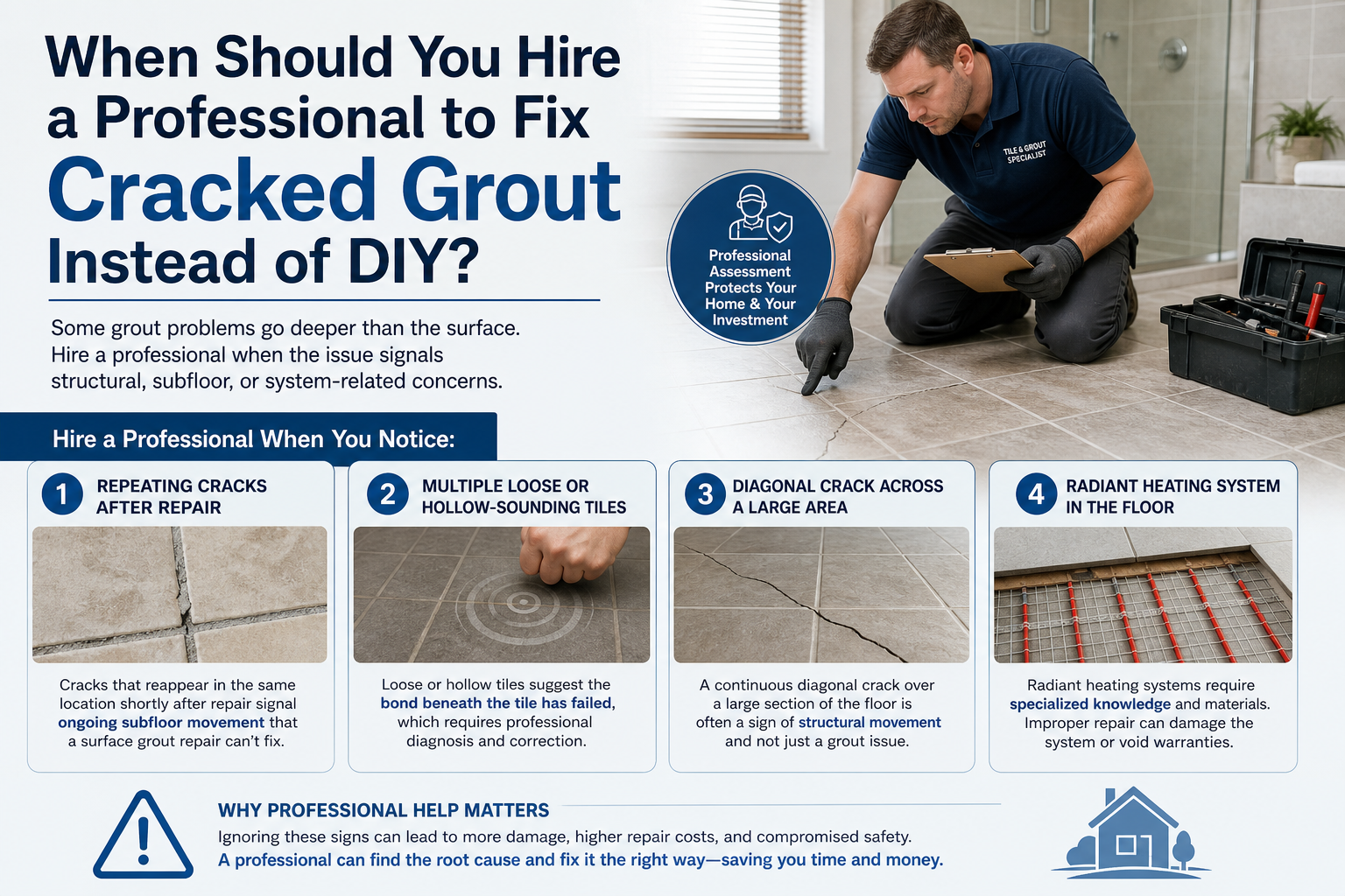 When Should You Hire a Professional to Fix Cracked Grout Instead of DIY?