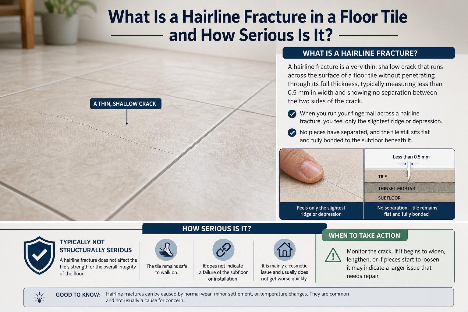 What Is a Hairline Fracture in a Floor Tile and How Serious Is It?