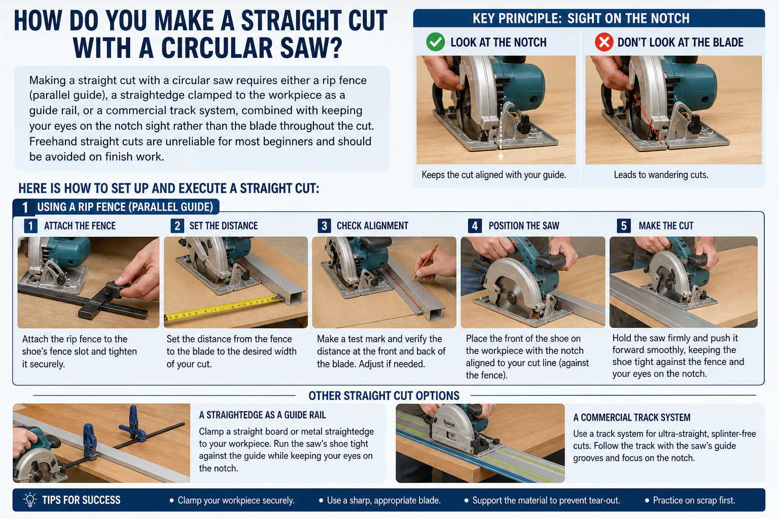 How Do You Make a Straight Cut with a Circular Saw?