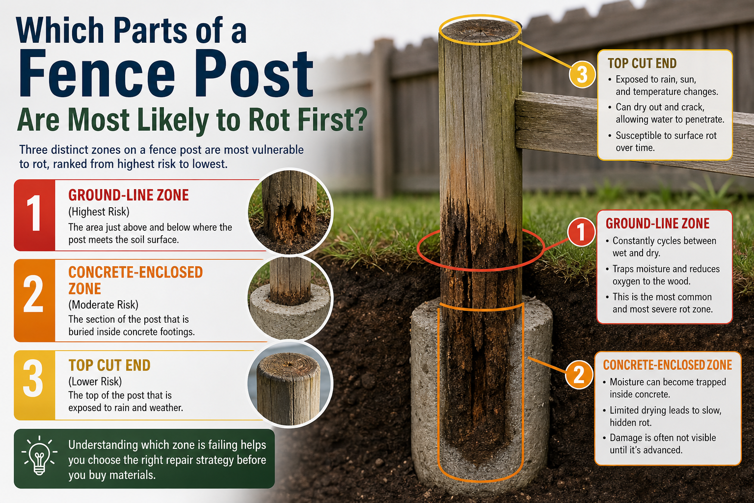 Which Parts of a Fence Post Are Most Likely to Rot First?