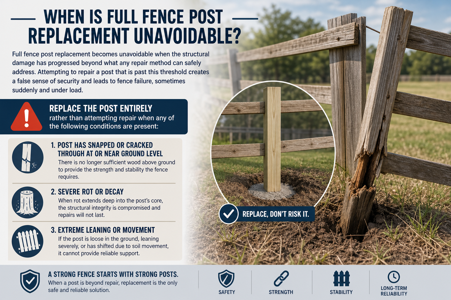 When Is Full Fence Post Replacement Unavoidable?