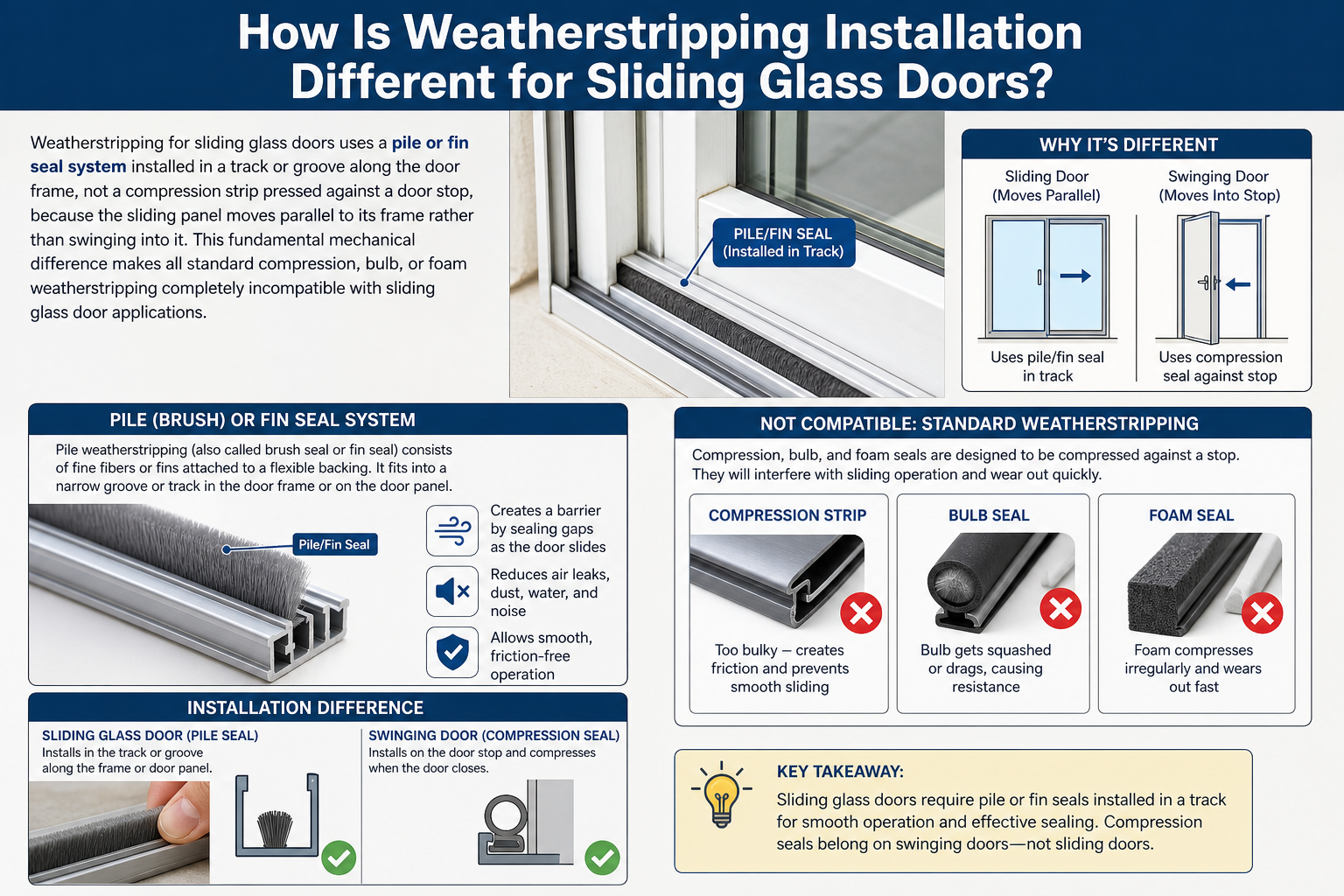 How Is Weatherstripping Installation Different for Sliding Glass Doors?